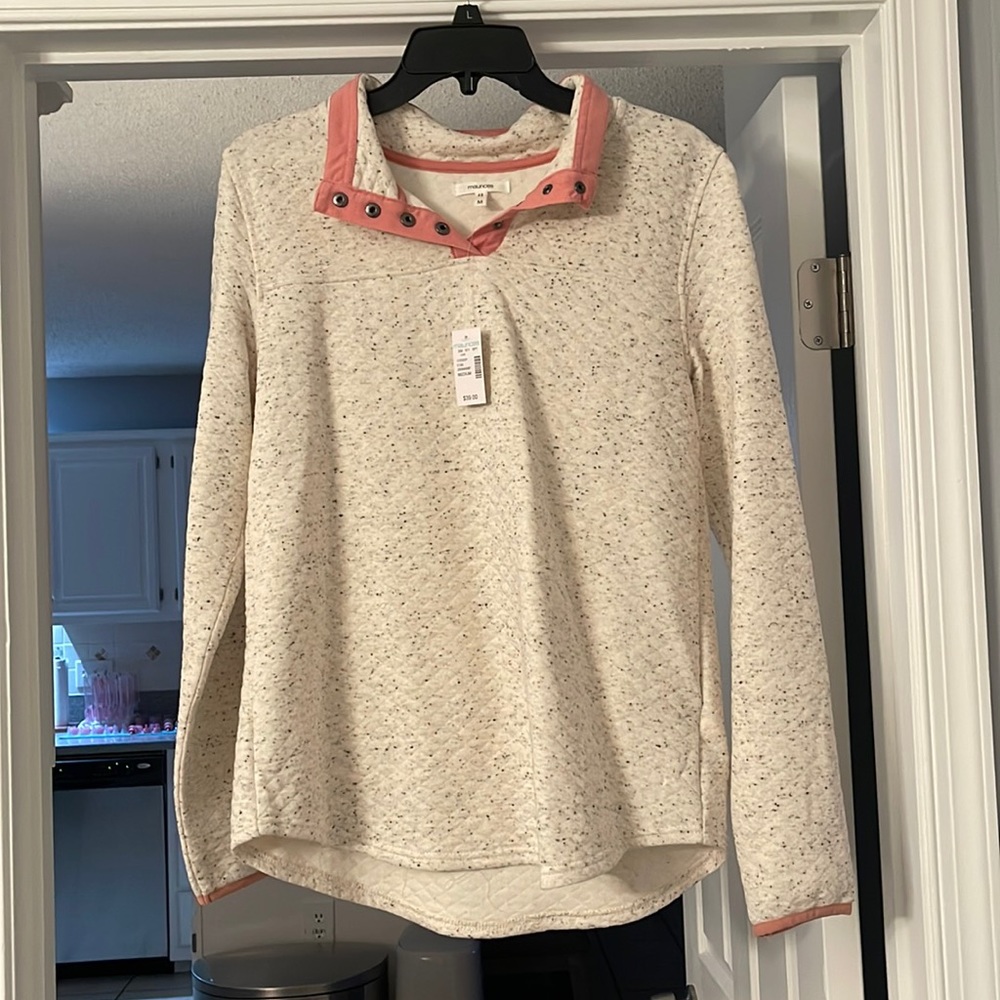 Maurice’s sweatshirt.